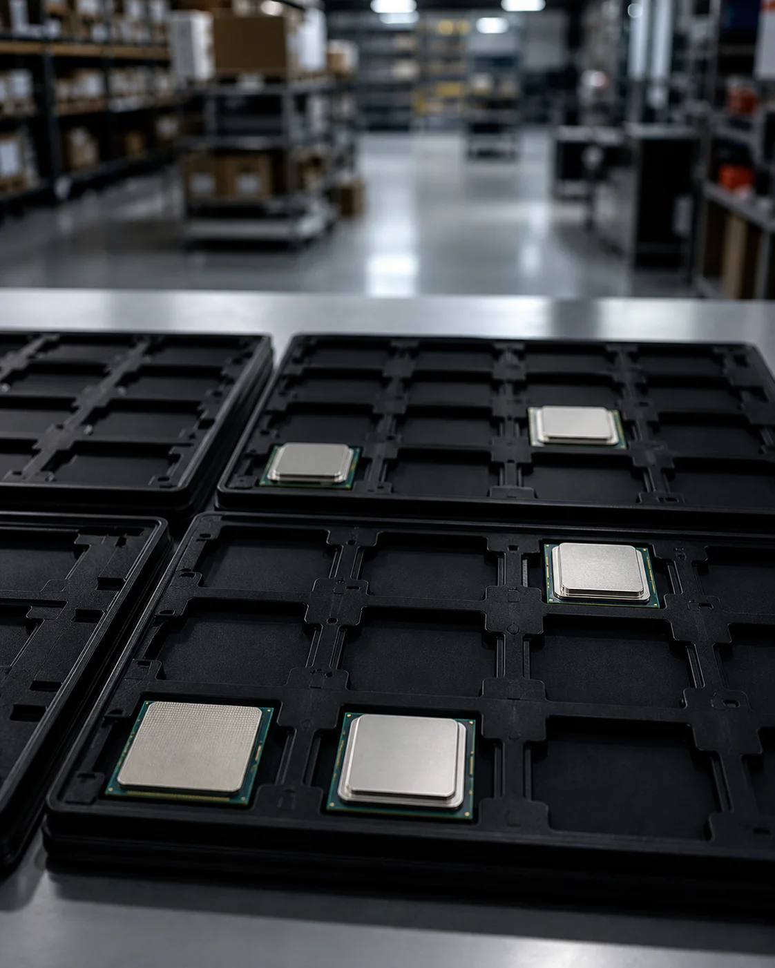 Specialist reviewing processor availability and supply risk