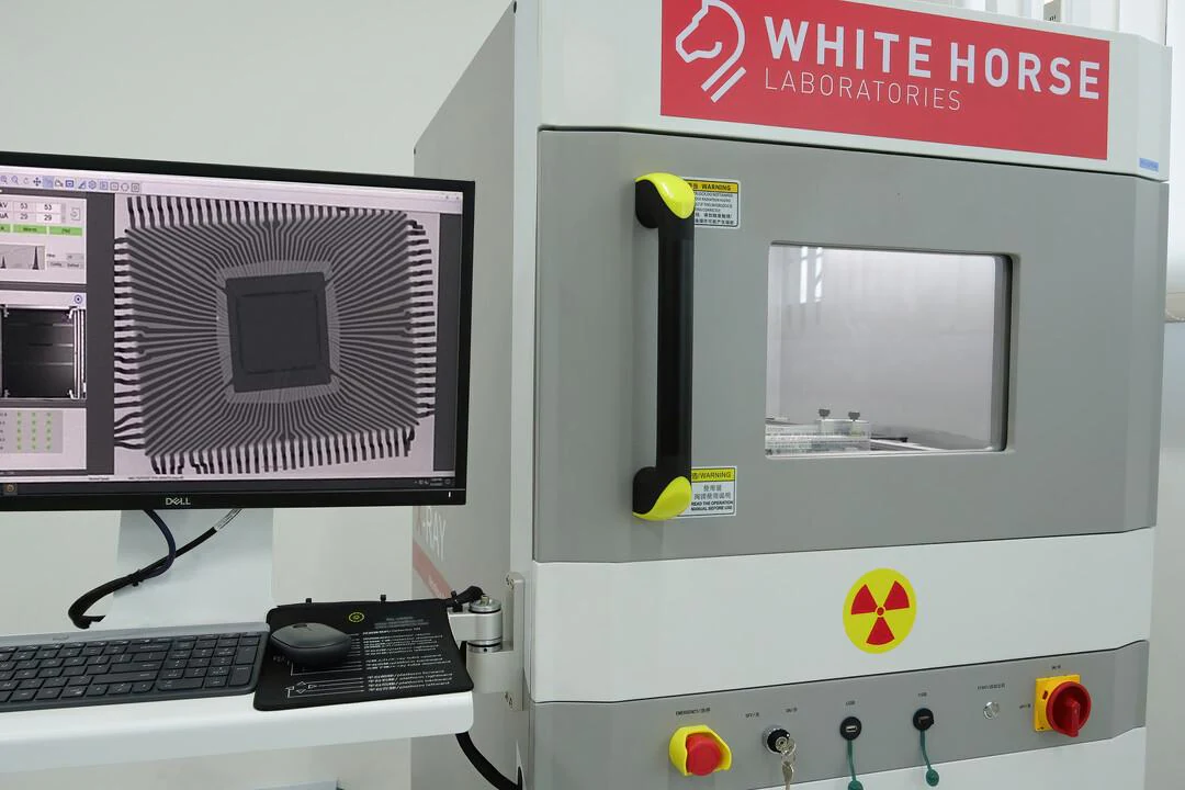 Independent third-party laboratory X-ray inspection of an electronic component